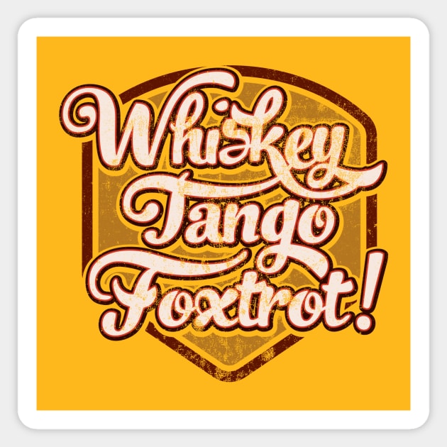 Whiskey Tango Foxtrot - Code Orange Sticker by TheFactorie